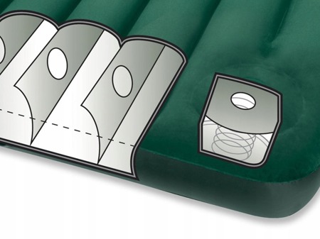 Inflatable mattress velor double pump Intex